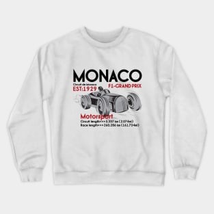 F1 Monaco Grand Prix EST:1929 Motorsport Crewneck Sweatshirt